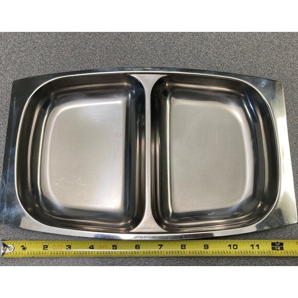 Vintage MCM 1Stainless Steel Serving Dish - Picture 13 of 13
